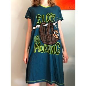 “Slow in the Morning” Sloth Nightgown